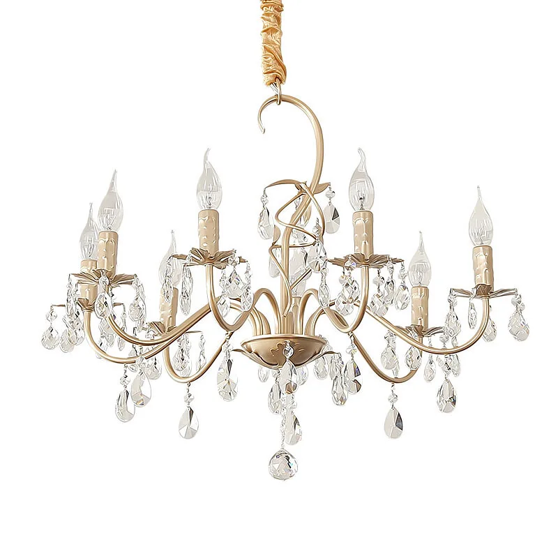 

K9 Crystal Gold Modern Ceiling Lights LED Ceiling Fixture Living Dining Room Restaurant Lighting Hanging Lamp With hang