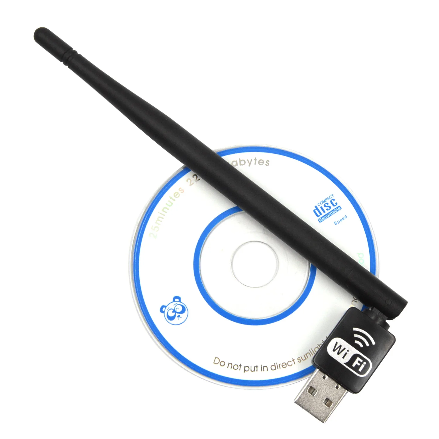 

150 Мбит/с беспроводной USB WiFi приемник адаптер с антенной 5 дБ CD для Windows 7 8 10 XP Vista системы компьютера, ноутбука, ПК