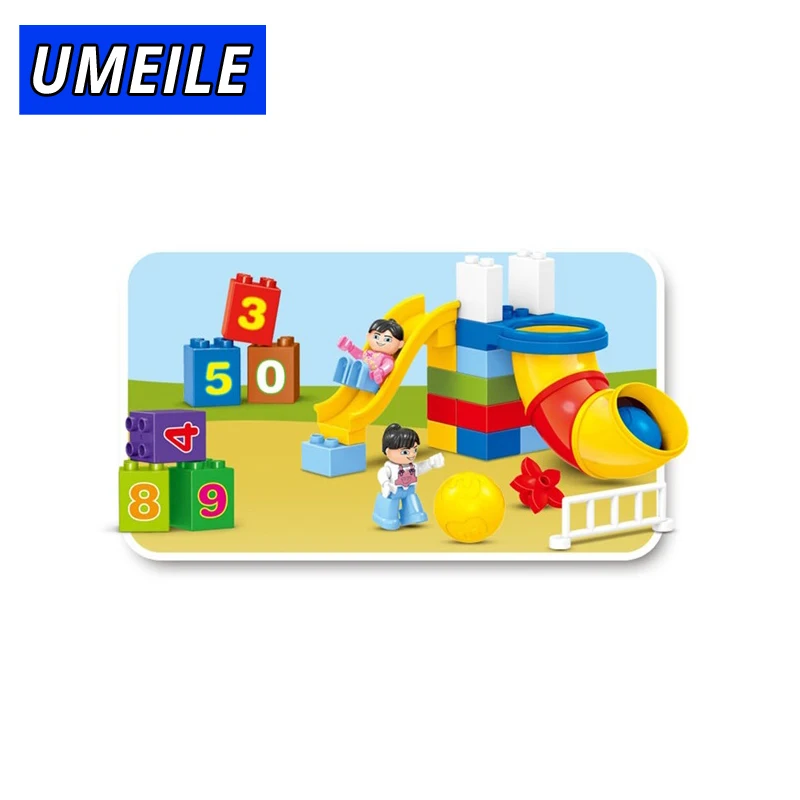UMEILE 130 шт. строительный блок парк развлечений образовательный номер слайд DIY