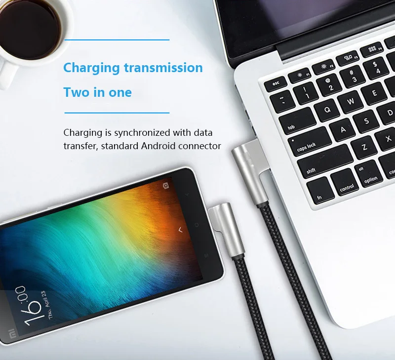 Зарядный кабель для iPhone X 8 7 6 2.4A Быстрый USB TYPE C зарядный кабель для huawei Xiaomi цинковый сплав изогнутый угловой игровой кабель