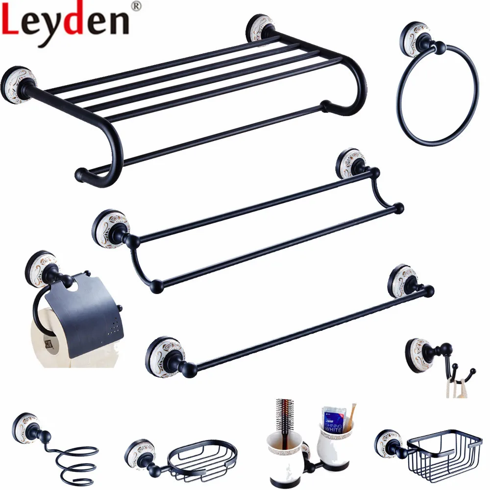 Leyden наборы Hrdware ORB латунные кольца для полотенец корзина мыла настенные крючки
