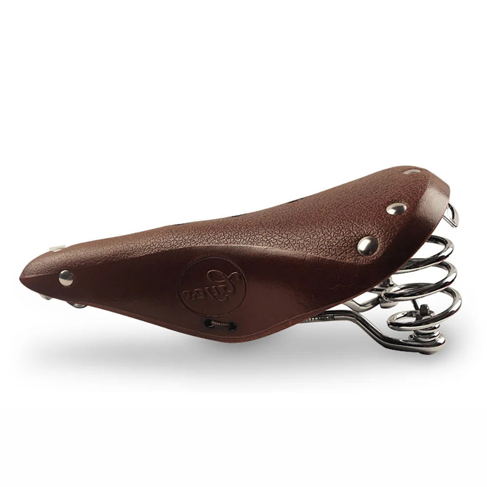 GS16 Brown Gyes классическое велосипедное седло MTB Ретро винтажное кожаное дорожное Велосипедное горное Велосипедное Сиденье Подушка Gyes GS16 черный коричневый - Цвет: GS16 Brown