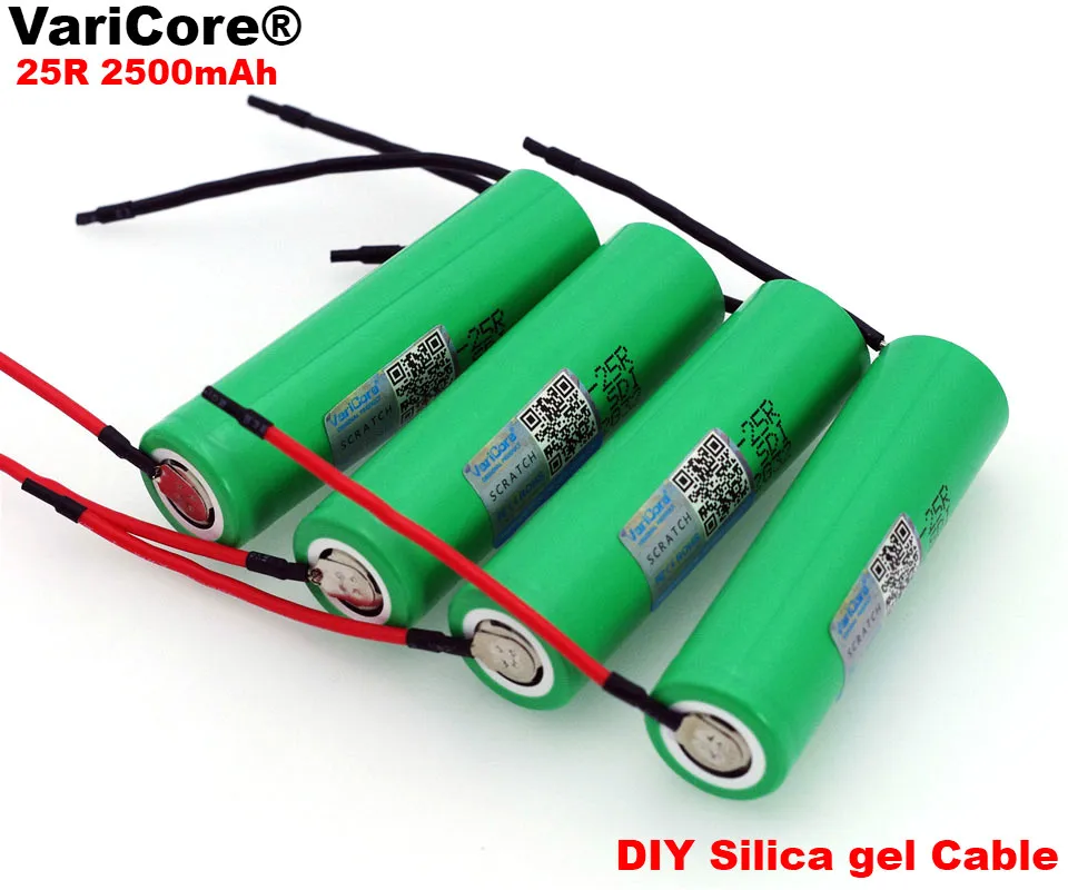 6 шт./лот VariCore Новый 18650 2500 мА/ч Перезаряжаемые батарея 3 V INR18650-25R 20A разрядки +