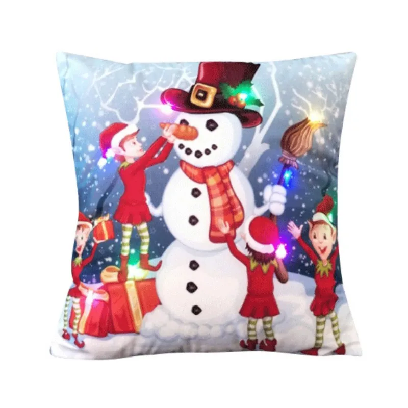 10 OCHINE Light Up наволочка для подушек Led Merry Christmas Glow Throw Светодиодная лампа Подушка Чехол очень мягкая подушка наволочка - Цвет: 10