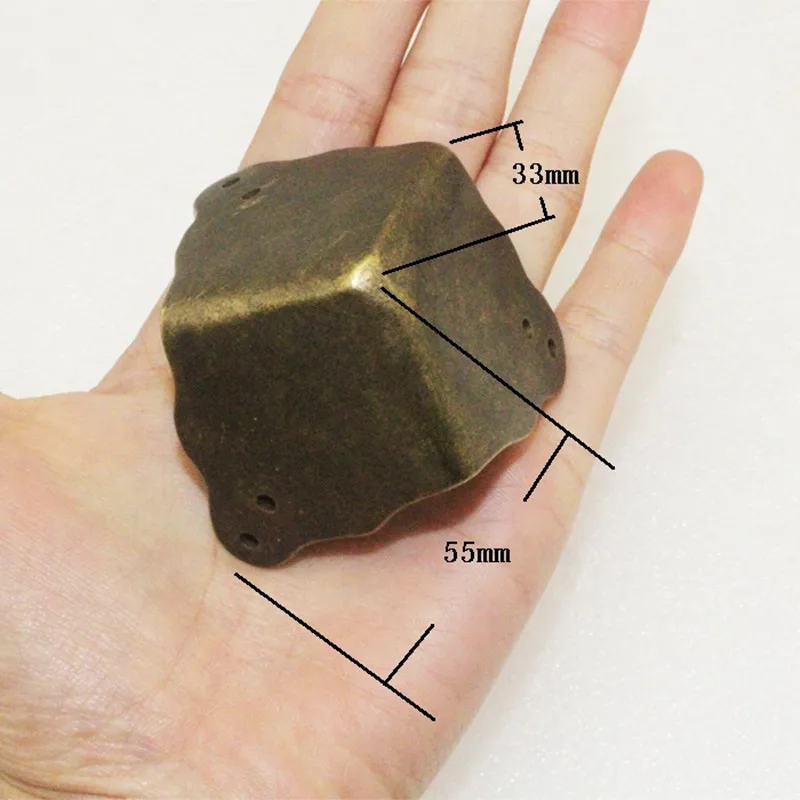 Латунь угловой Чемодан Чехол Коробка Угловые скобы декоративные уголки для