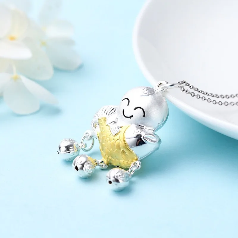 

Asg Cluci Cage Pendants Wholesale S999 Foot Grinding Gold-plated Separating Boys And Girls Annually Hanging Pure Fish Fringes