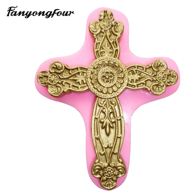 

3D Cross Cake Mold Silicone Mold Chocolate Gypsum Candle Soap Candy Mold Kitchen Bake Free Shipping