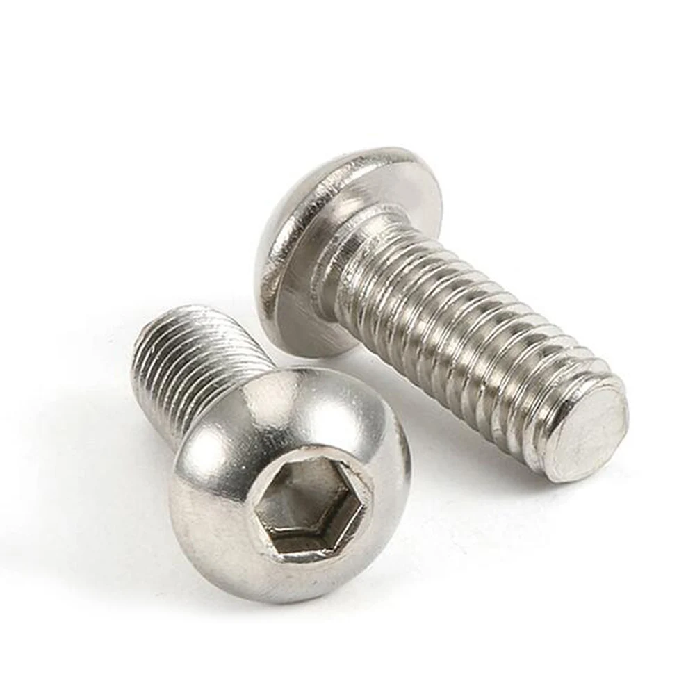 100 шт. болты с шестигранной головкой круглой M5 грибной из нержавеющей стали 304 |