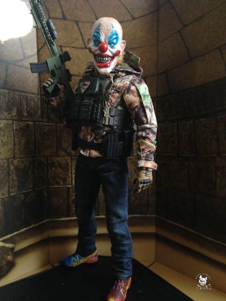 Новая изысканная мини-маска солдата в масштабе 1/6 клоун для коллекции фанатов |