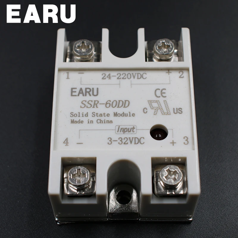Твердотельное реле SSR-60DD 60A 3-32V DC вход к 24-220V SSR 60DD SSR-60 DD промышленное управление