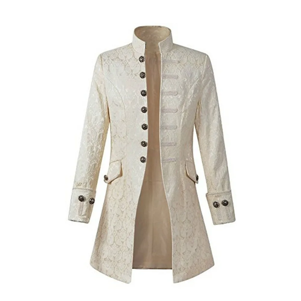 Стимпанк Мужское пальто однотонное модное ретро дамское Униформа стимпанк