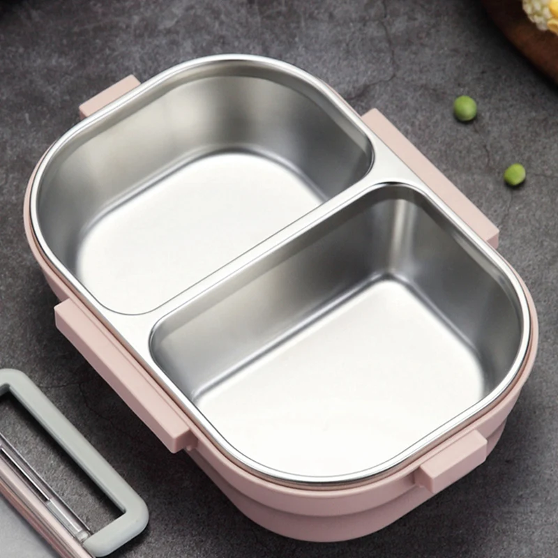 Портативный Ланч бокс Детская школьная металлическая коробка Bento кухня