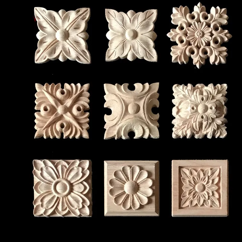 10 шт. декоративные деревянные молдинги для мебели и шкафа|appliques for furniture|applique wood