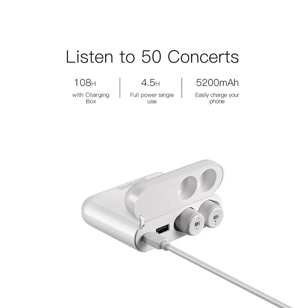 Сенсорный экран Управление Беспроводной гарнитура Bluetooth с зарядным устройством