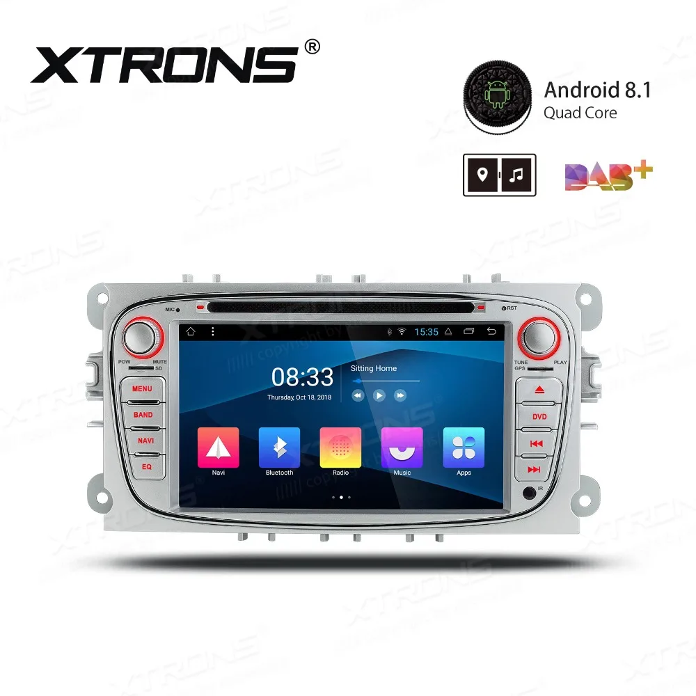XTRONS 7 &quotAndroid 8 1 Автомобильный DVD Радио стерео плеер GPS TPMS для Ford Galaxy II Kuga/Focus C Max S 2008