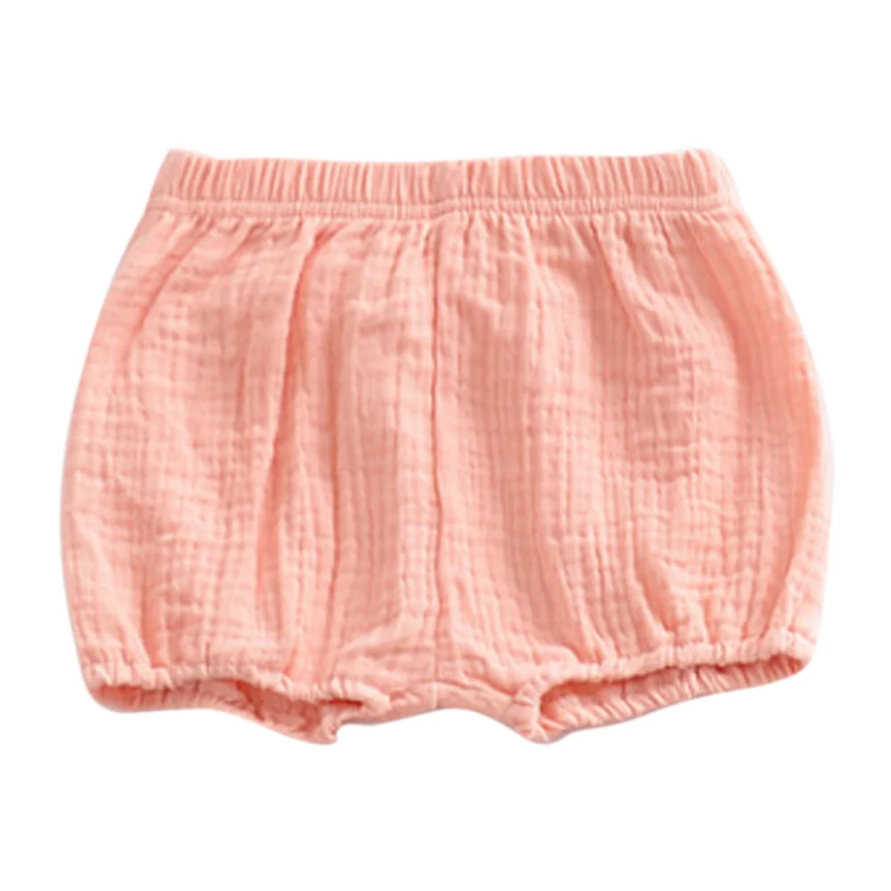 Pink 70cm New Summer Kids Toddler Baby Beach Short Pants Cotton Linen Pants Casual Bottom PP Bloomer Nappy Cover - Цвет: Pink 70cm