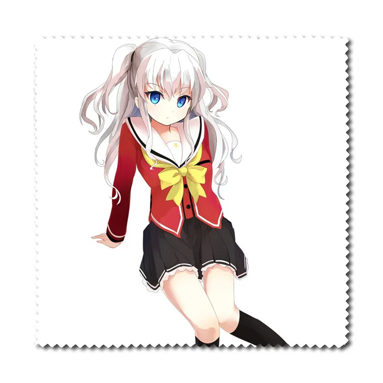 2 шт./компл. аниме Шарлотта цветные Линзы для очков чистая ткань Tomori Nao Мультяшные
