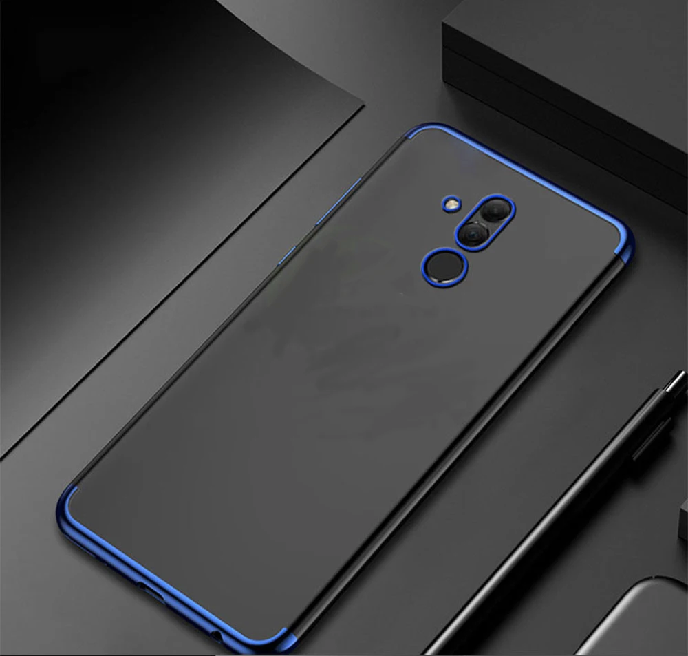 Чехол-бампер для Huawei Mate 20 Lite Роскошный прозрачный чехол из ТПУ с силиконовым