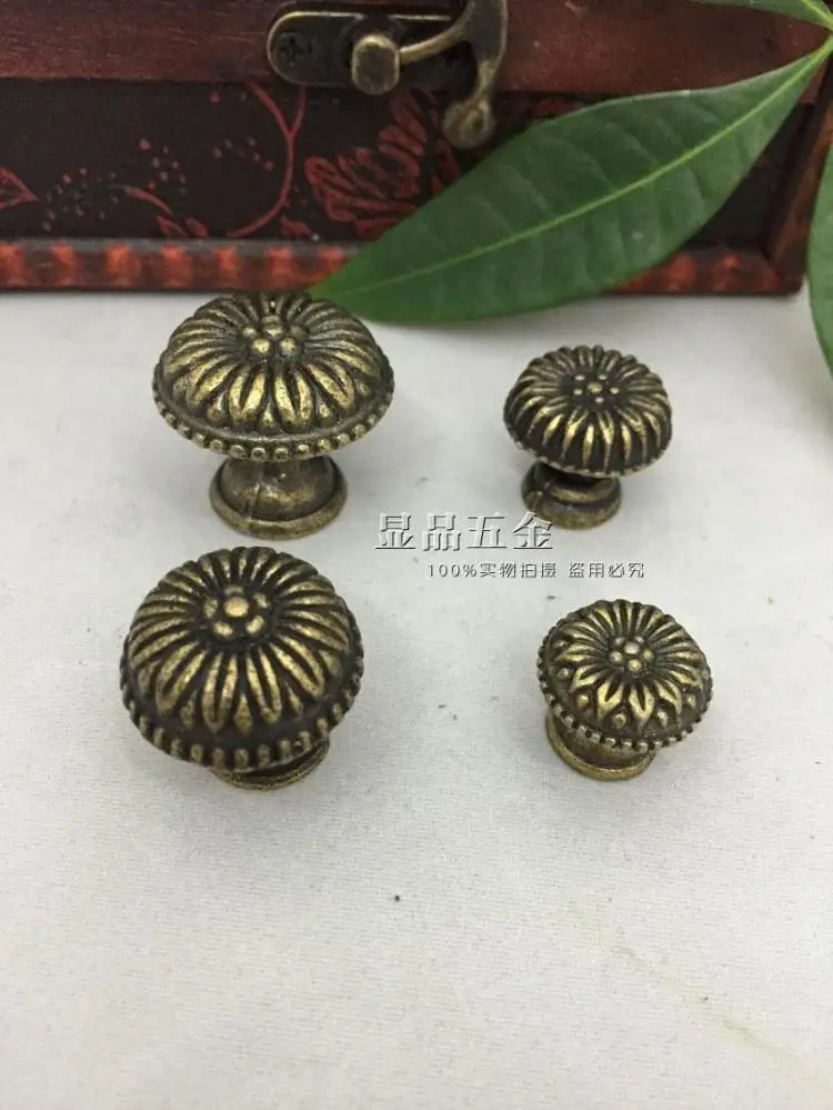 Бронзовая цинковая ручка античная галерея из сплава для ящика выдвижная круглая