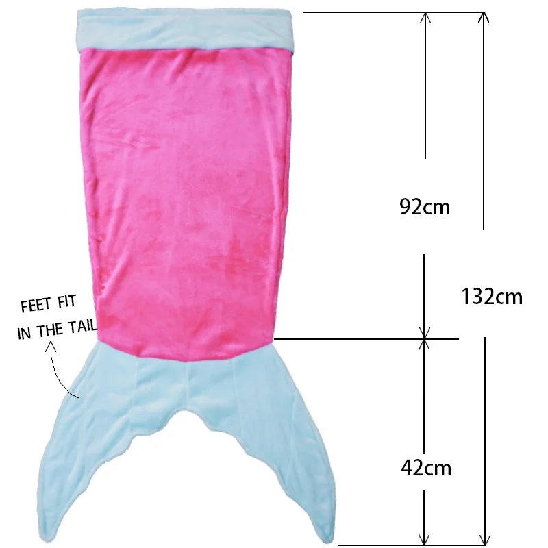 

Mermaid Tail Blanket Super Soft Cuddly Fleece Sleeping Bags Flannel Mermaid Blanket Tail Great Gifts for Kids Girls Adult