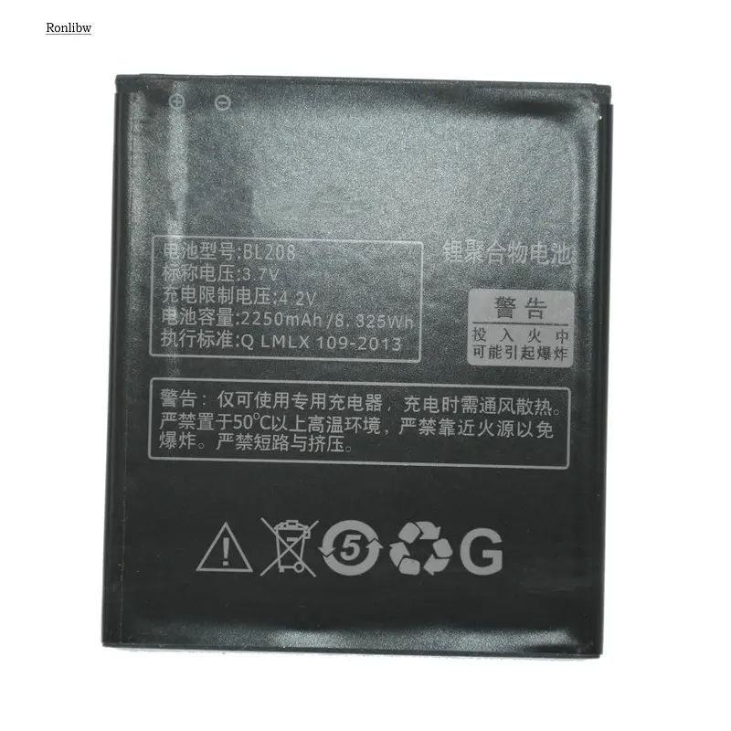 Ronlibw 3 7 V 2250mAh BL208 Замена для Lenovo S920/A616/A690E/A5800 D батареи|Аккумуляторы мобильных