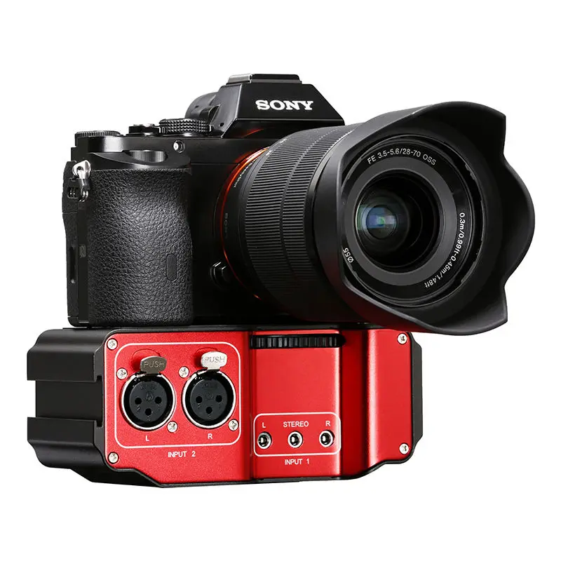 Saramonic SR PAX2 аудио миксер предусилитель два XLR и 3 5 мм разъем для DSLR & беззеркального