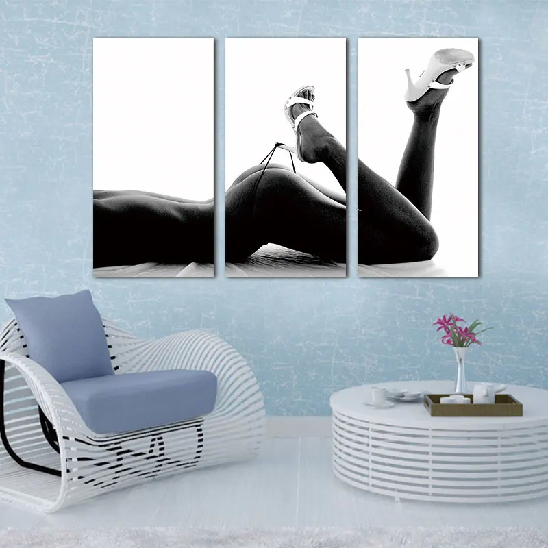 3 Панели без рамки холст фотопечать сексуальное тело настенное искусство картина