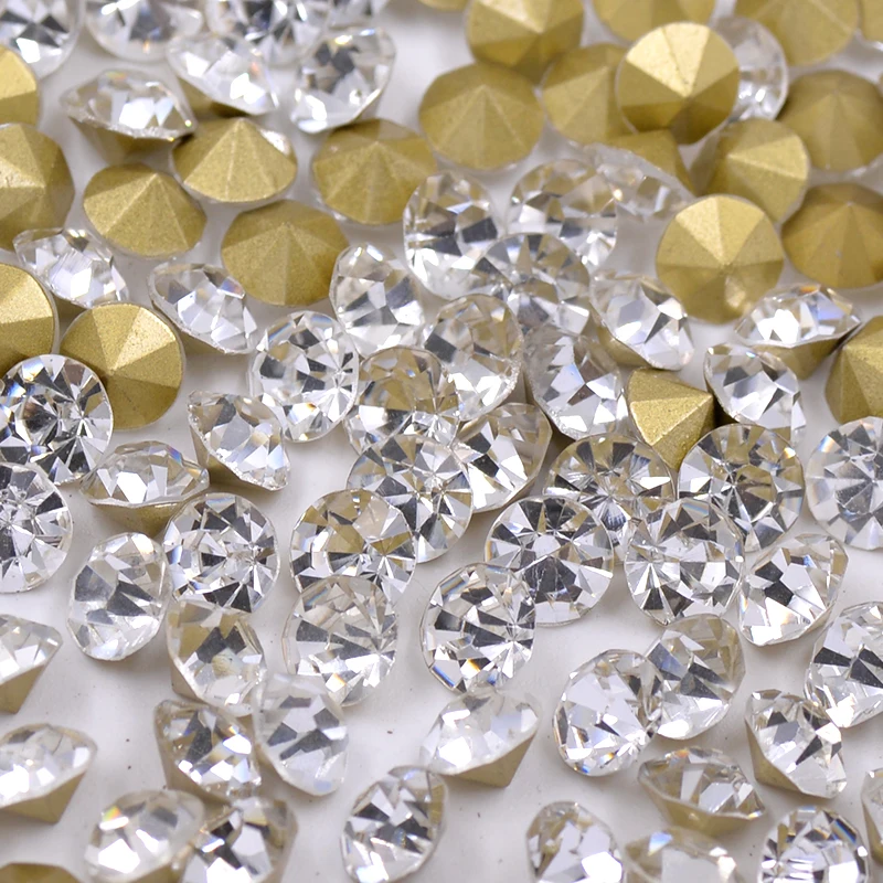 SS22 заостренные прозрачные кристаллы стеклянные стразы кабошоны страз чатон