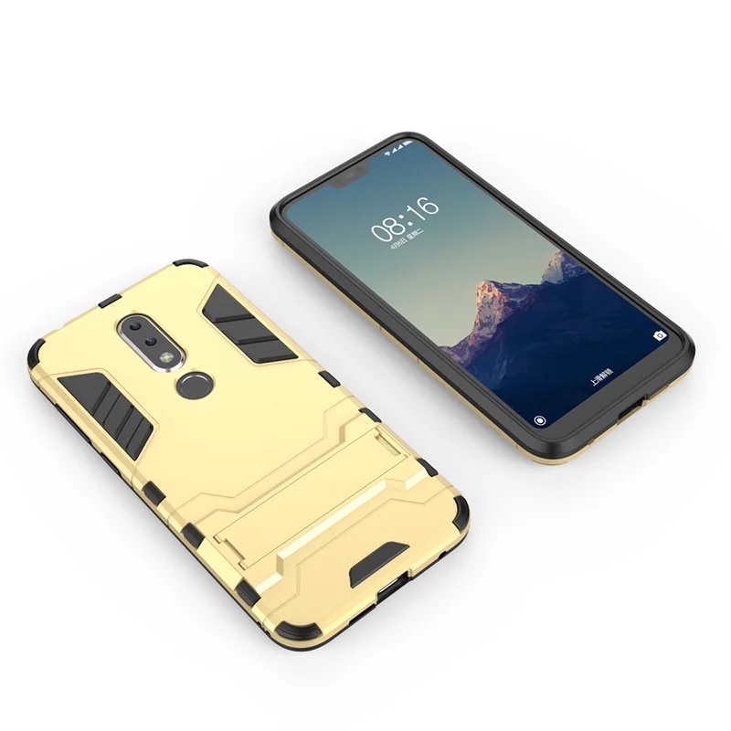 SemgCeKen Luxury holder armor case for Nokia 1 2 3 5 6 7 8 9 plus 2.1 X5 X6 X7 7.1 8.1 2018 hybrid shockproof phone back cover |