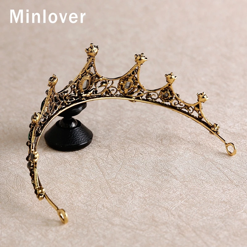 Женская тиара и корона Minlover свадебная диадема в стиле ретро с черными