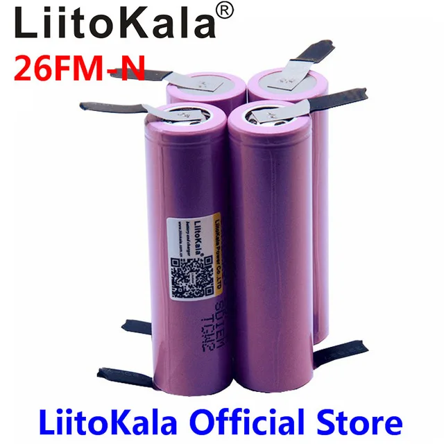 Новинка 100% Оригинальная Аккумуляторная Батарея Liitokala 18650 2600 мАч стандартная