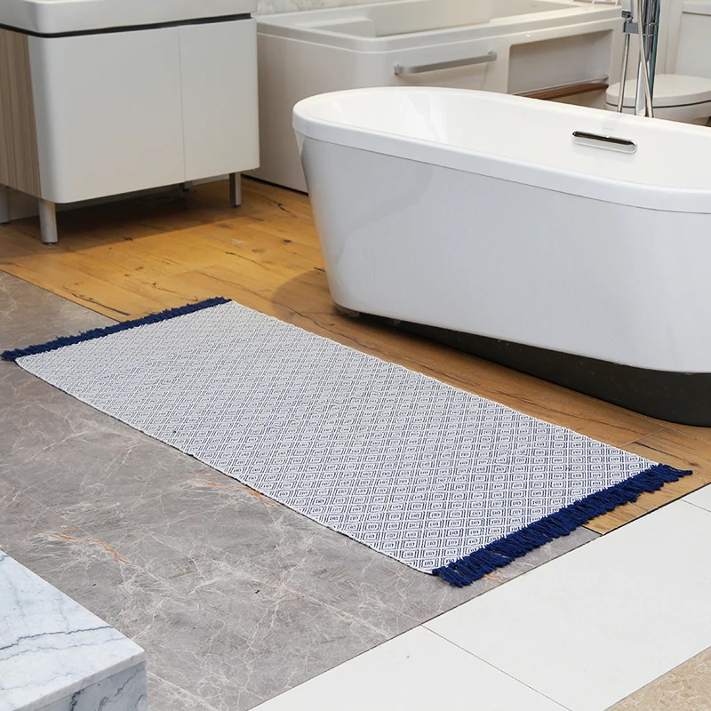 Винтажный хлопковый тканый коврик в персидском стиле геометрический Коврик