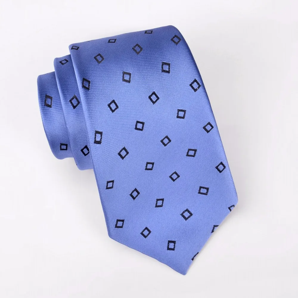 

Ikepeibao China Supplier Wholesale Men`s Tie Blue Checked Microfiber Handmade Ready Necktie For Formal Wedding Party Business