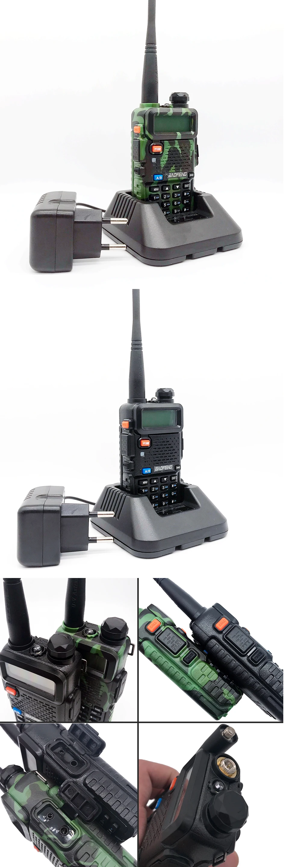 BaoFeng UV-5R иди и болтай walkie talkie “иди и 10 км Любительское радио, Си-Би радиосвязь радиостанции УКВ 136-174& 400-520Mhz uv 5r коротковолновым приемником сканер радиолюбитель VOX