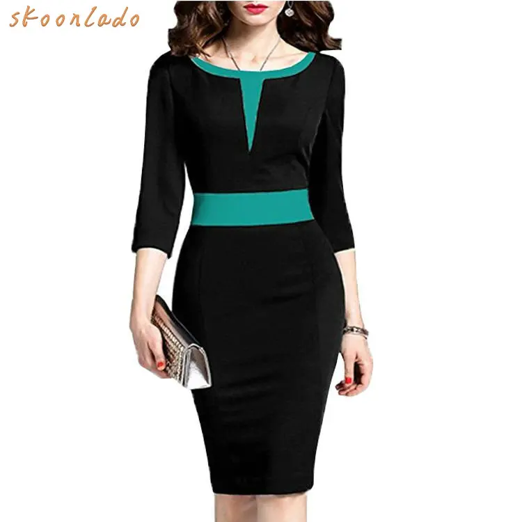 Женское офисное платье карандаш элегантное приталенное в стиле оверсайз с