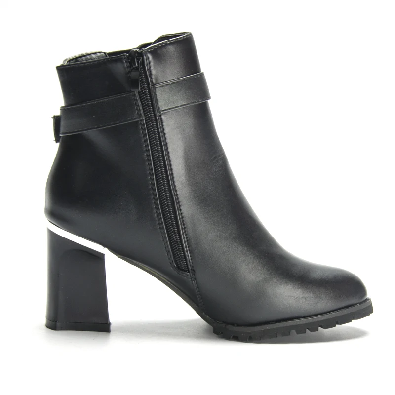 Fujin Brand Autumn Winter Platform 7CM Square Heels Women Ankle Boots Pu Leather Thick High Heel Female Warm | Обувь