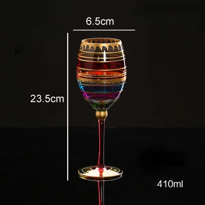 65X235MM Европейский бессвинцовый окрашенный красный бокал для вина Кубок Коктейльные стеклянные свечи в стеклянной чашке бытовые Бар Отель вечерние стеклянные стаканы - Цвет: 65X235MM