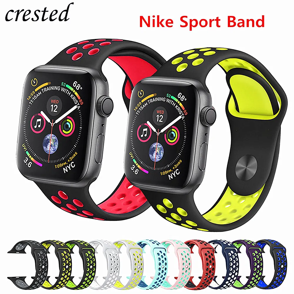 Ремешок для спортивных часов Apple watch 4 band 44 мм 40 iWatch 42 38 силиконовый браслет ремешок