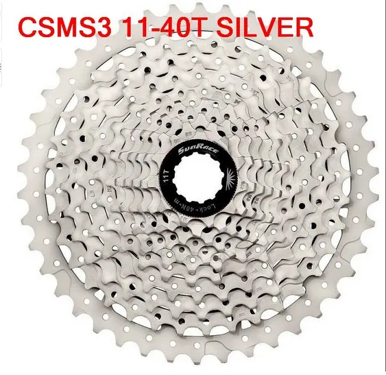 S3 11-40T silver Sunracing CSMS3 CSMX3 11-40T 11-42T 10 скоростной широкий коэффициент велосипед mtb свободного хода 40t 42t кассета - Цвет: S3 11-40T silver