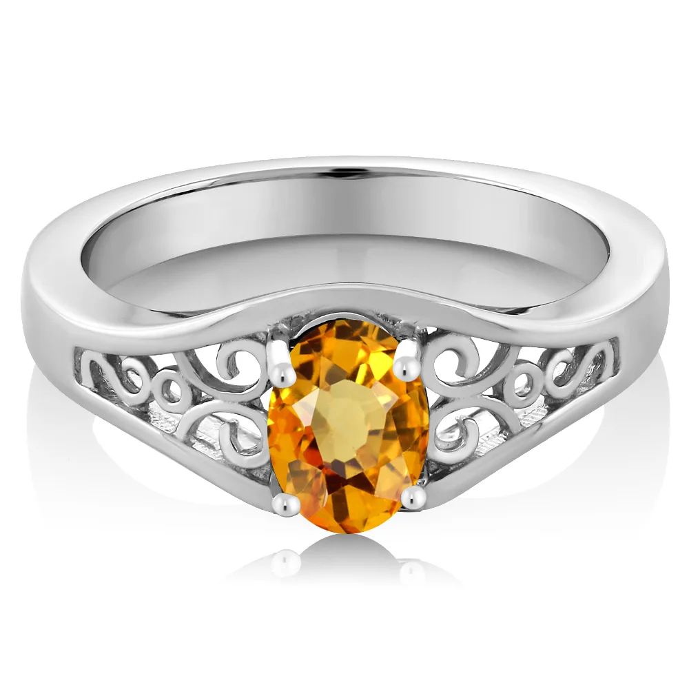 GemStoneKing 0 55 Ct ОВАЛЬНЫЙ натуральный желтый сапфир драгоценный камень кольца