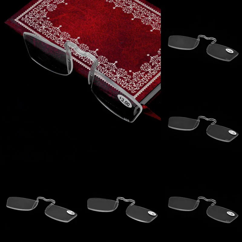 Портативные очки унисекс для женщин и мужчин без оправы клипсы чтения зеркальные