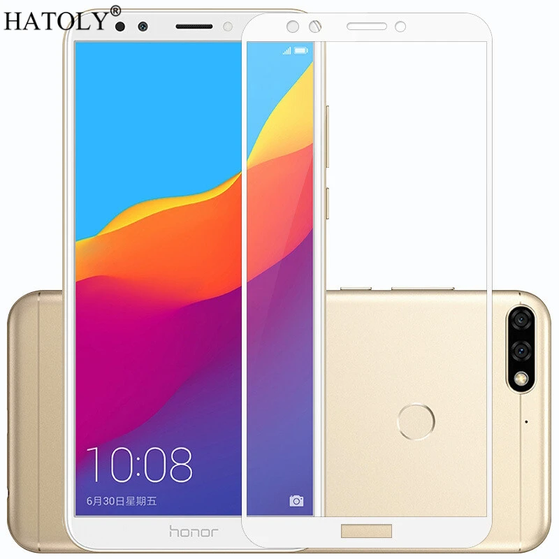 Закаленное стекло для Huawei Honor 7A 2 шт. защитная пленка с закругленными краями Y6 Prime