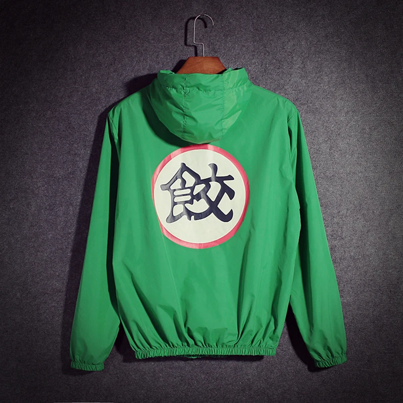 TANG унисекс косплей мужские летние куртки Jaqueta Masculina аниме Dragon Ball тонкая Солнцезащитная ветровка с капюшоном
