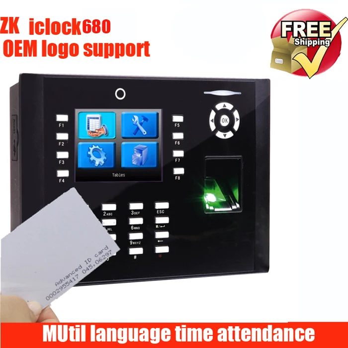ZK Iclock680 TCP/IP контроль доступа по отпечаткам пальцев RFID карта с ADMS система контроля