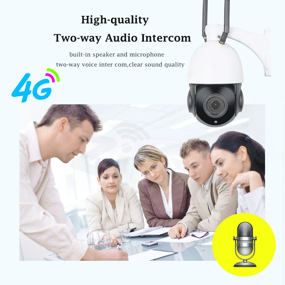 ZILNK 1080P 4G PTZ IP камера Wifi 3g sim-карта купол 22X оптический зум беспроводная камера безопасности аудио ночного видеонаблюдения Видеонаблюдение