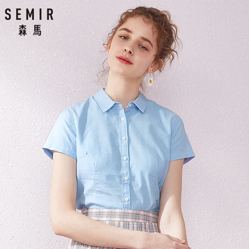 SEMIR 2019 Новая модная женская блузка рубашка плюс размер шифоновая красная одежда с