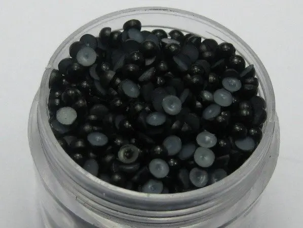 2000 черные полужемчужные драгоценные камни фотосессия 3 мм накладные ногти + коробка для хранения