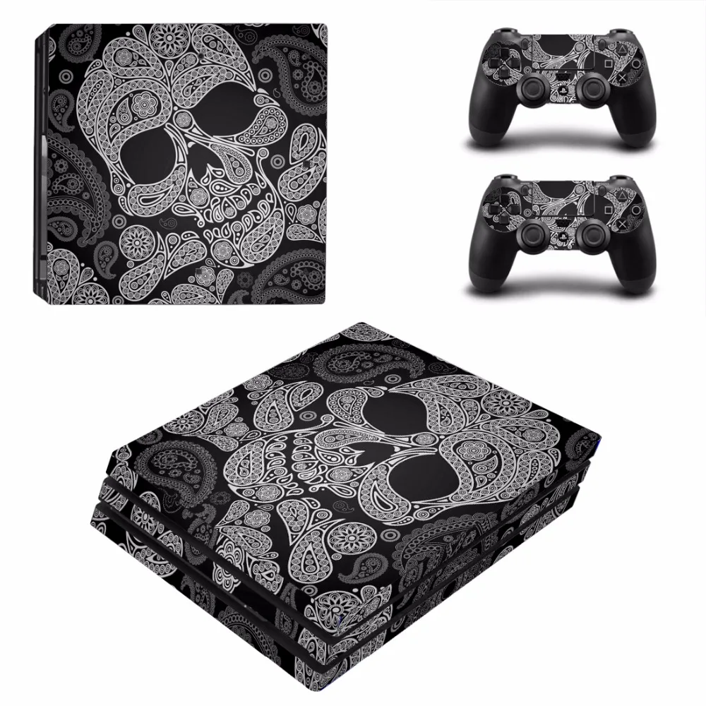Виниловая наклейка с черепом для Sony Playstation 4 Pro игровая консоль + 2 шт. PS4 Pro|protector