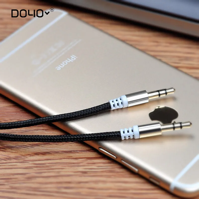 3.5 мм для наушников стерео aux аудио кабель iphone samsung mp3 автомобиля провод нейлон