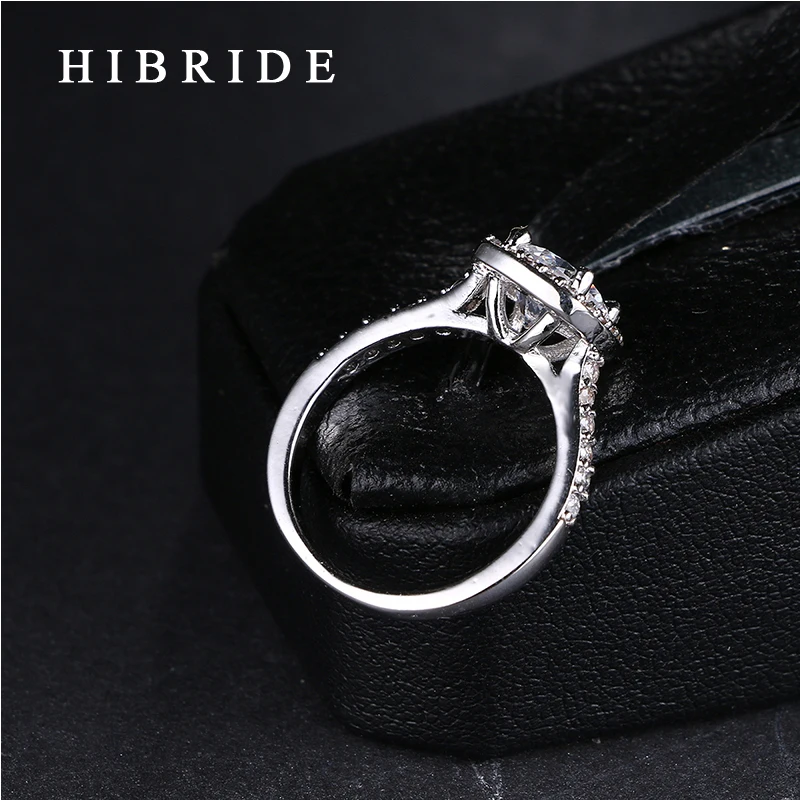 HIBRIDE Модные женские обручальные кольца для вечерние кольца из нержавеющей стали со стразами модные ювелирные изделия QSP0010-22
